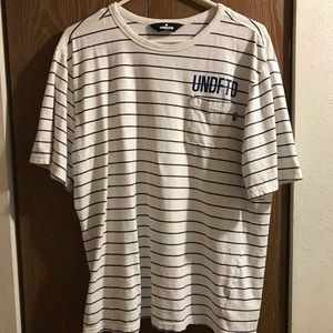 UNDEFEATED striped pocket tee